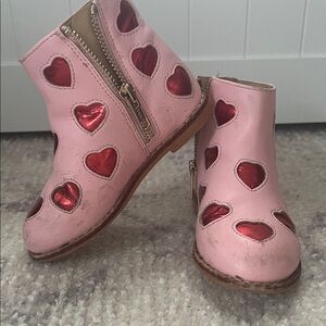 Pink Heart Kids Boots